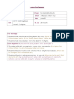 Date Student Time School MST Class Unit No. SS: Lesson Plan Template