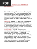 Latitudes, Longitudes and Their Applications: Latitude