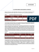 Kanmantoo Copper Mine Ore Reserve Estimate