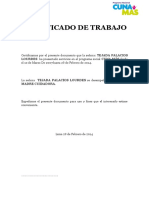 Certificado de Trabajo