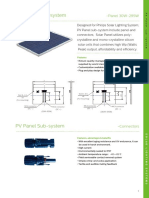 PV Panels and Cables Subsystem