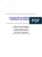 O Ensaio Metalográfico No Controle de Qualidade