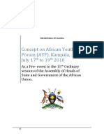 AYF - Concept Paper For The 1st AYF Meeting Due in Entebbe, Uganda)