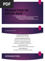 Production of Acetic Acid