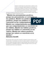 Como Una Cadena de Eslabones Conformados Por Pensamientos