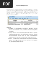 Transfer Pricing Exercise