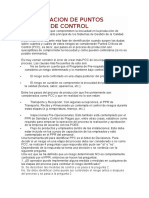 IDENTIFICACION DE PUNTOS CRITICOS DE CONTROL y Otros