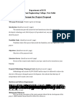 Format For Project Proposal: Department of ECE G. B. Pant Engineering College, New Delhi