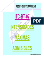 ITC-BT-07 Intensidades Maximas Admisibles EZ