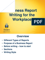 Business Report Writing - Presentation Notes