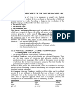 Stylistic Classification of The English Vocabulary PDF