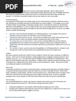 Analysing and Reporting Quantitative Data A How To... ' Guide