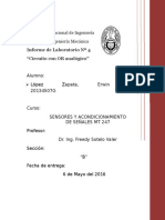 Sensores y Acondicionamiento de Señales UNI FIM 3er Informe