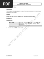 FCH7 - Reprint Check: Cost Center Accounting Bank Accounting