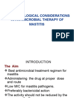 Pharmacological Considerations in Antimicrobial Therapy of Mastitis