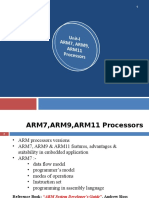 Unit 1 - ARM7, ARM9, ARM11 Processors