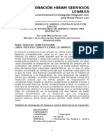 Modelo de Demanda de Amparo Contra Resolución Judicial - Como Interponer Un Amparo Contra Una Casación - José María Pacori Cari