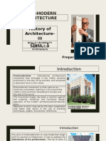 Post-Modern Architecture: History of Architecture-III Class - 1