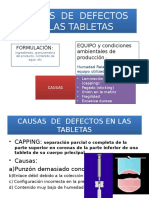 Causas de Defectos en Tabletas