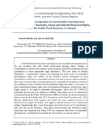 A Constitutional Equation For Sustainable Development Constitutionalising Economic, Social and Natural Resource Rights, With The Public Trust Doctrine, in Ireland