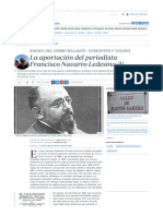 Cerro Malagón, Rafael Del, La Aportación Del Periodista Francisco Navarro Ledesma (I)