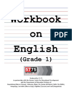 Workbook On English English: (Grade 1)