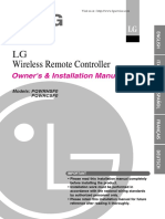 Wireless Remote Controller: Owner's & Installation Manual