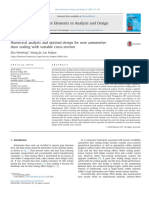 Numerical Analysis and Optimal Design For New Automotive Door Sealing With Variable Cross-Section