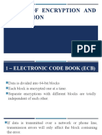 Modes of Encryption and Decryption