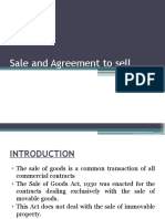 Sale and Agreement To Sell