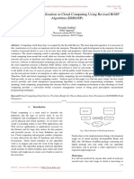 Efficient Resource Utilization in Cloud Computing Using Revised ROSP Algorithm (ERROSP)