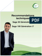 Recommandations Techniques Sage 100 Generation I7