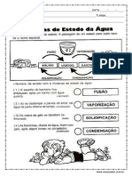 Atividades Sobre Os Estados Fisicos Da Agua