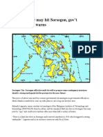 Strong Quake May Hit Sorsogon, Gov't Volcanologist Warns