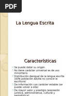 La Lengua Escrita