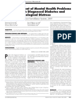 Undertreatment of Mental Health Problems in Adults With Diagnosed Diabetes and Serious Psychological Distress