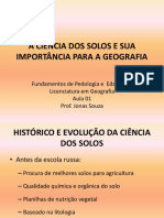 Aula 1 - A Ciência Dos Solos e Sua Importância para A Geografia