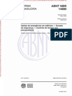 14880-2014 - Saídas de Emergência em Edifícios - Escada de Segurança - Controle de Fumaça Por Pressurização