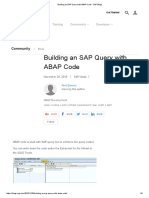 Building An SAP Query With ABAP Code - SAP Blogs