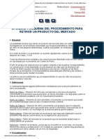 Apéndice I - Esquema Del Procedimiento para Retirar Un Producto Del Mercado