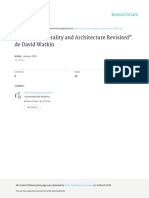 Reseña de - Morality and Architecture Revisited - de David Watkin