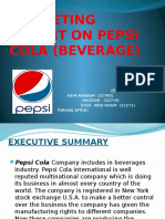 Marketing Report On Pepsi Cola (Beverage)