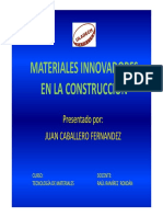 Materiales Innovadores en La Construcción Exposicion