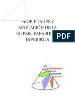 Propiedades Aplicacion de La Elipsis, Parabola e Hiperbola