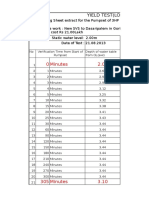 0 Minutes 2.00: Yield Test (Log Sheet)