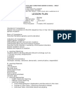 Lesson Plan Biology Grade XII Chapter VI