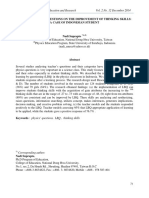 Role of Physics' Questions On The Improvement of Thinking Skills: A Case of Indonesian Student