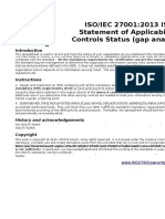 ISO27k ISMS and Controls Status WTTH SoA and Gaps