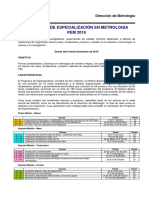 Plan de Estudios - Metrología