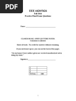 Practice Final Exam EEL4420